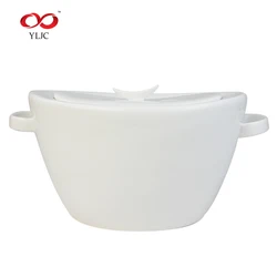 cheap price bone china custom manufacturers white porcelain ceramic soup tureen