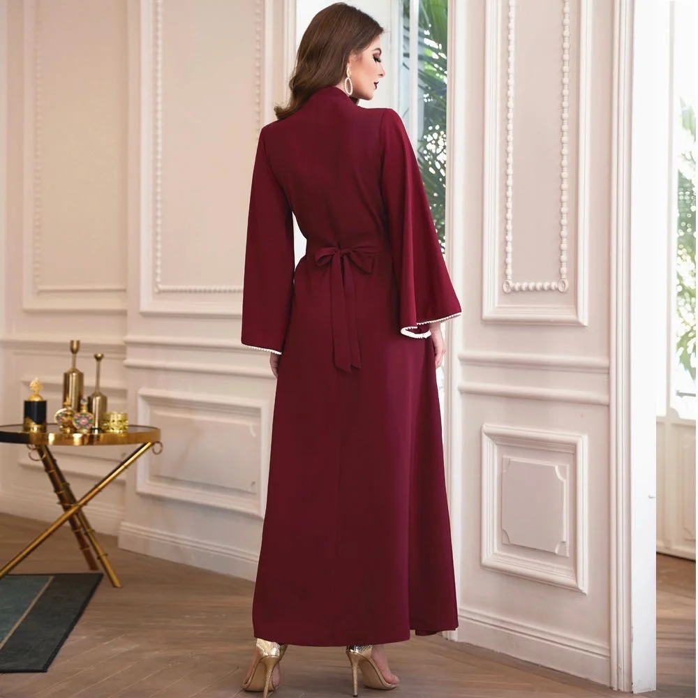 Women Luxury Middle East Embroidered long sleeves dress Woman Muslim women elegant abaya