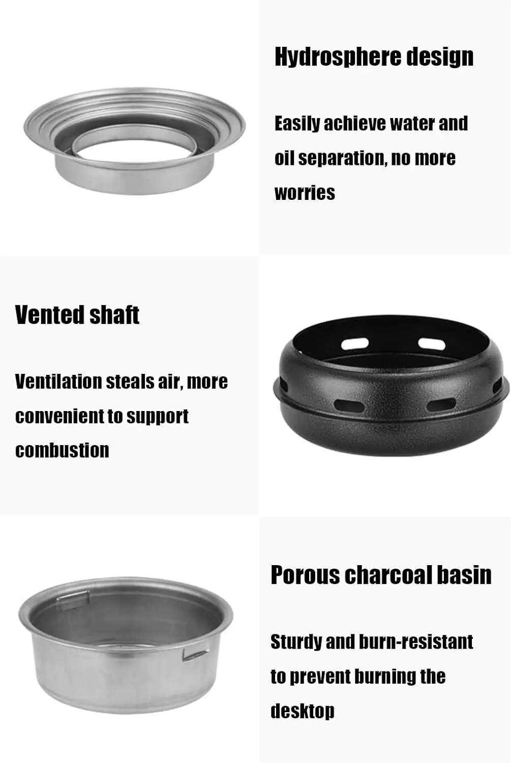 Charcal restaurant grill stainless bbq charcoal stainless steel round bbq grill