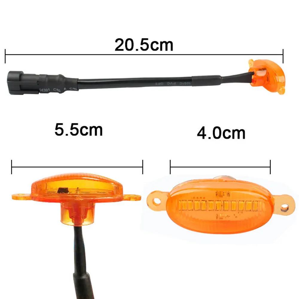 12V Universal 12LED Car Grille Highlighted light Small Yellow Light Modified Daytime Running Lights car accessories