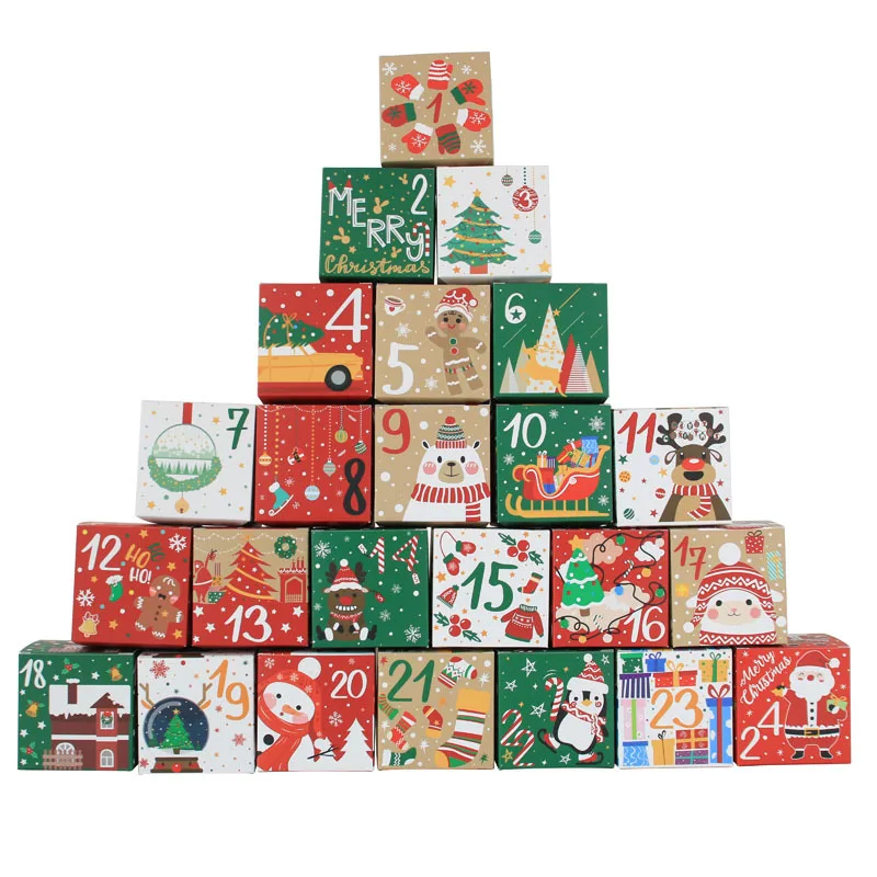 Christmas New Gift candy Box 7cm Square Box Christmas wrapping paper box chocolate in stock