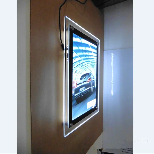 A1 A2 Ultra Slim Crystal LED Light Box Advertising Display A3 A4 Restaurant Menu Board Acrylic Photo Frame Poster Lightbox