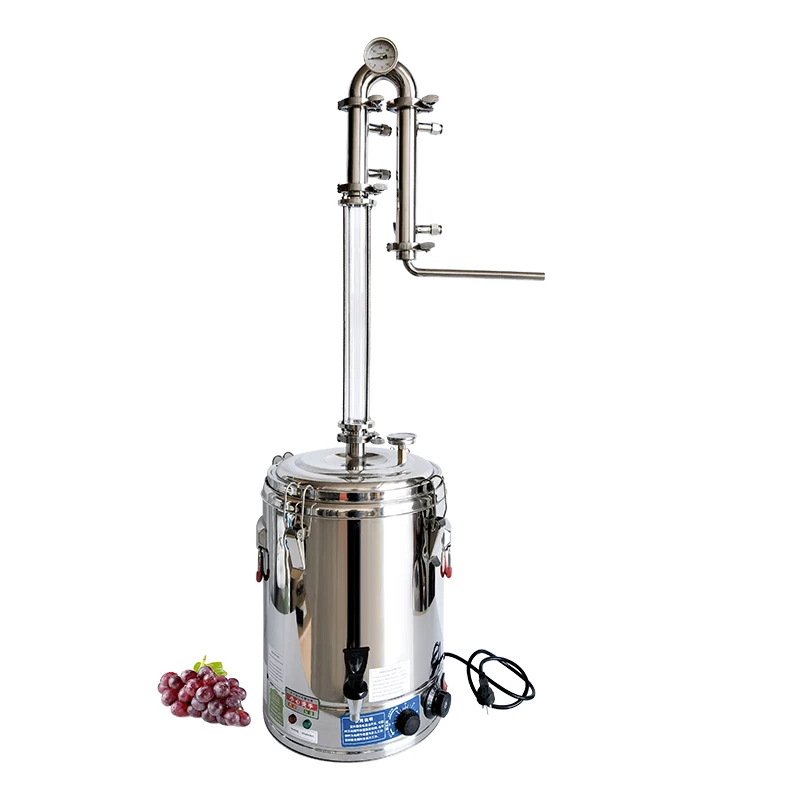 70L  Household electric still crystal hollow tower column brewing equipment alcohol production equipment Spirit distiller