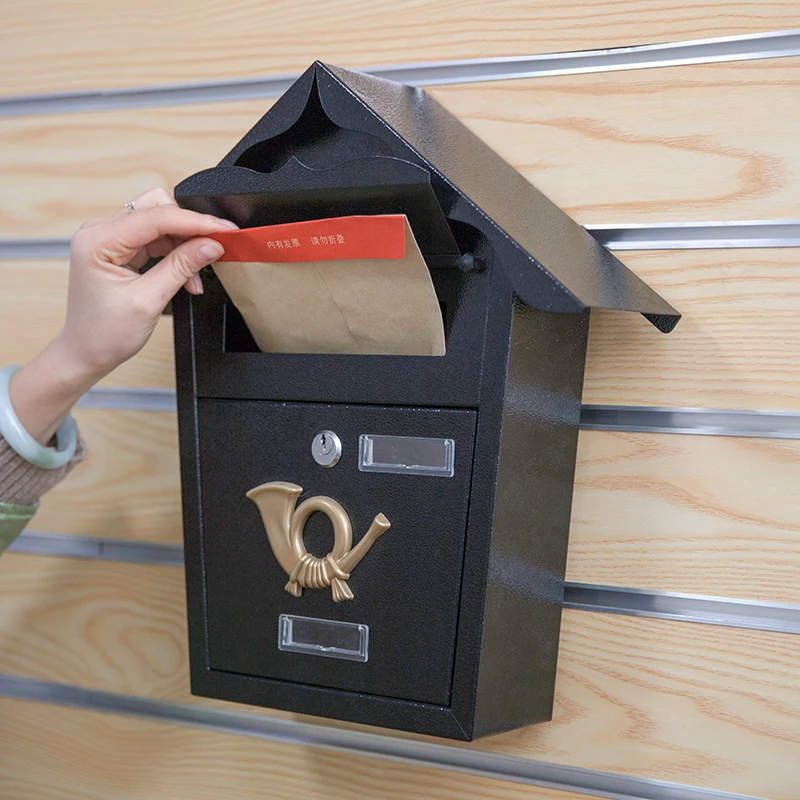 metal Mounted galvanized sheet powder coating  house shape mailbox Mailbox