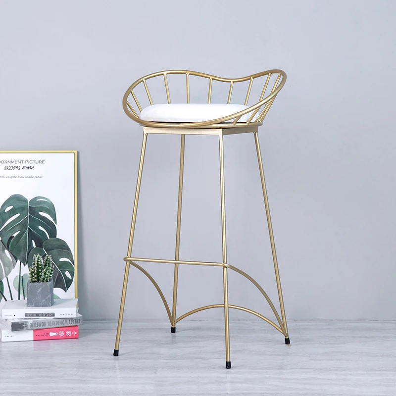 Лидер продаж, модный металлический барный стул с высокими ножками и металлической проволокой