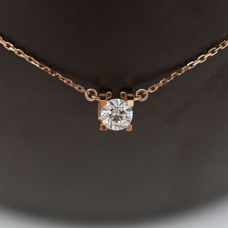 Thriving Gems Jewelry White Gold 14K 18K VVS Diamond Necklace Women