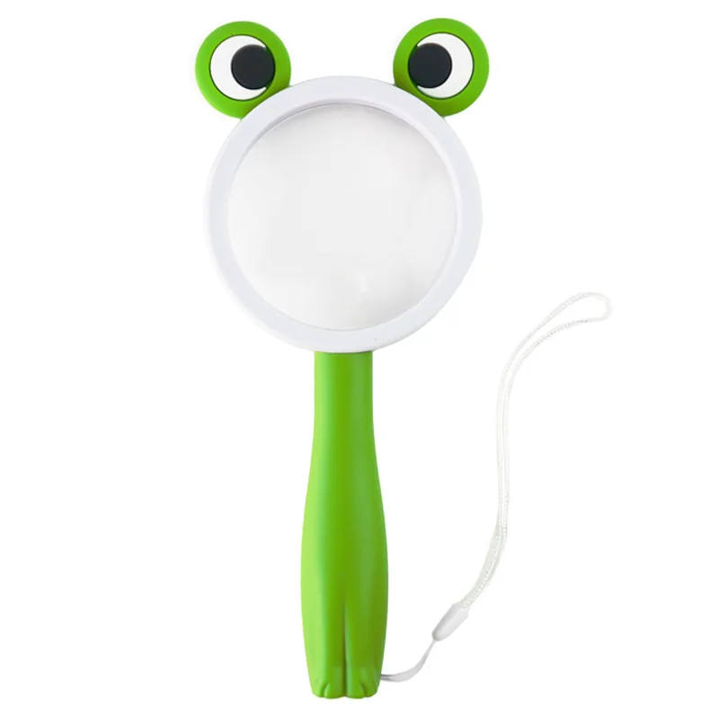Factory direct Cartoon handheld fall - proof kindergarten science experiment toys gift animal magnifying glass for kids
