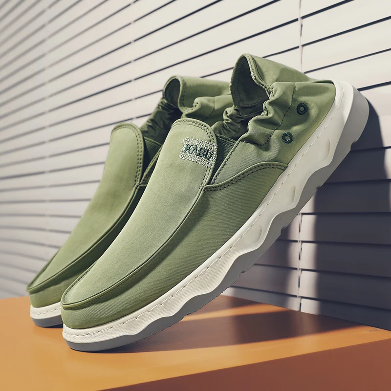 Slip-on canvas Boat Shoes old Beijing shoes  ice silk walking style sneakers breathable shoes for men