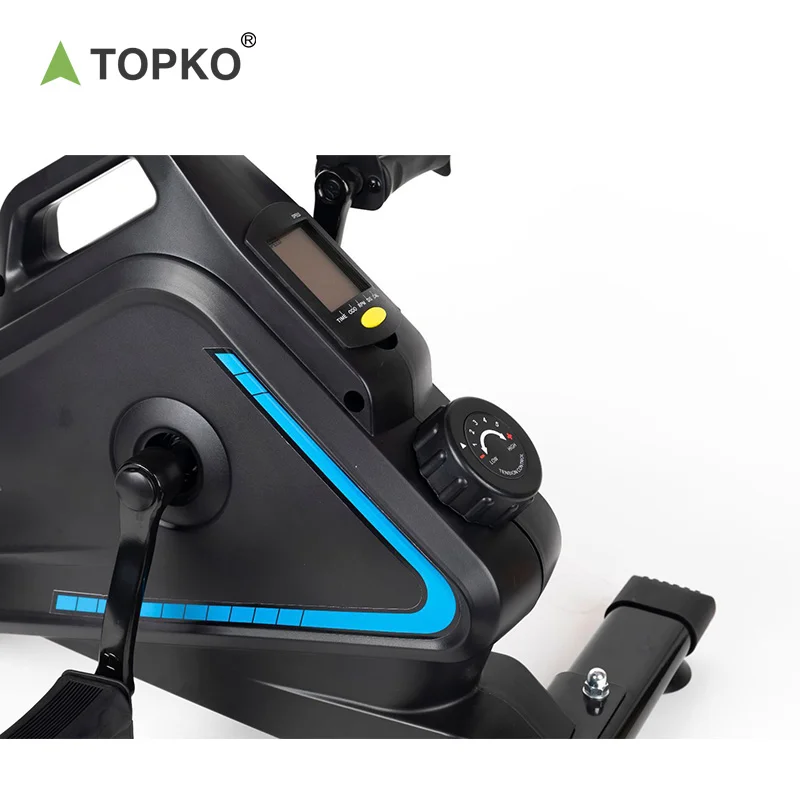 TOPKO Portable Mini Pedal Exerciser Magnetic Resistance Indoor Cycling Stepper Home Fitness LCD Display Mini Bike Exercise