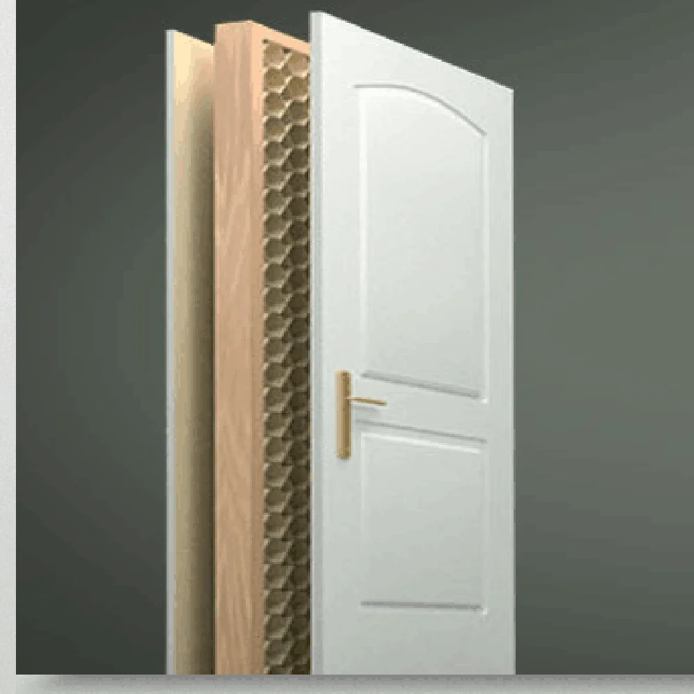 915X2135X32mm 40mm Melamine Laminated HDF Molded Door Skin For Door