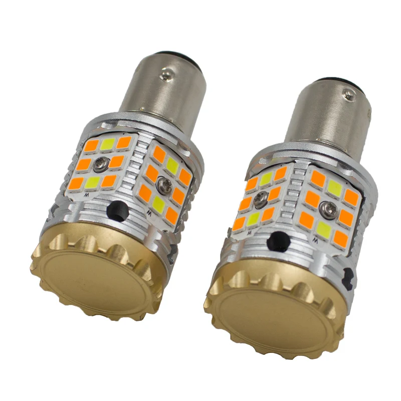 BAY15D 1156 1157 3156 3157 40smd canbus Белый Желтый двойной цвет LED DRL горки поворотов парковка лампочки