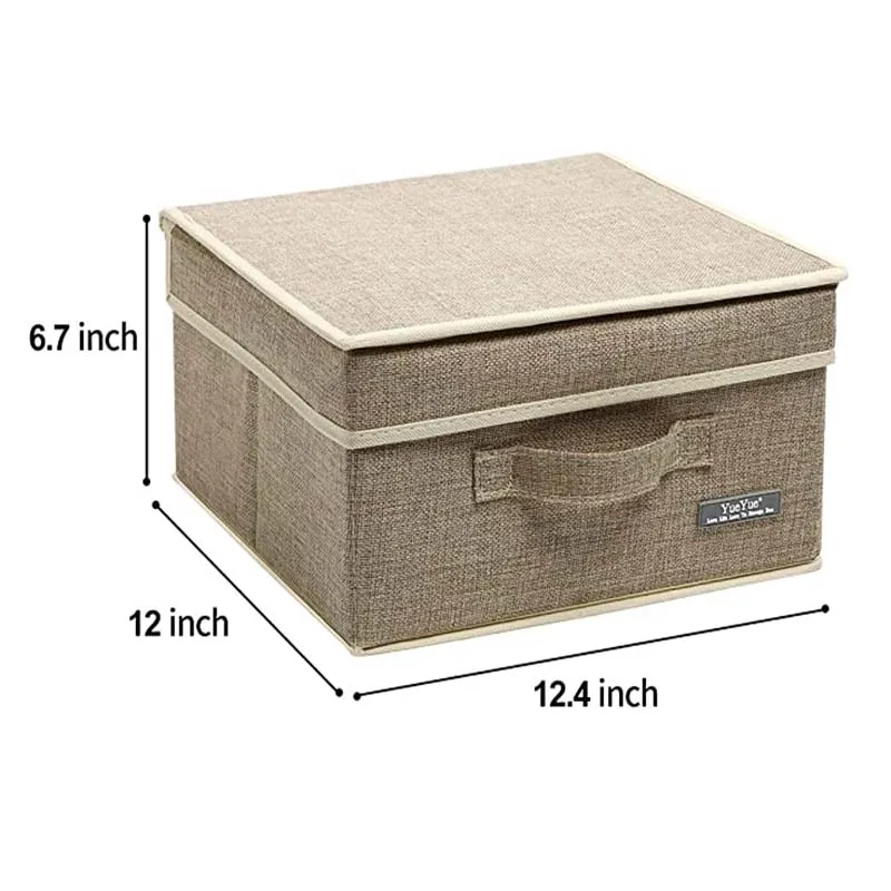 polyester storage bin with name card, storage personal articles