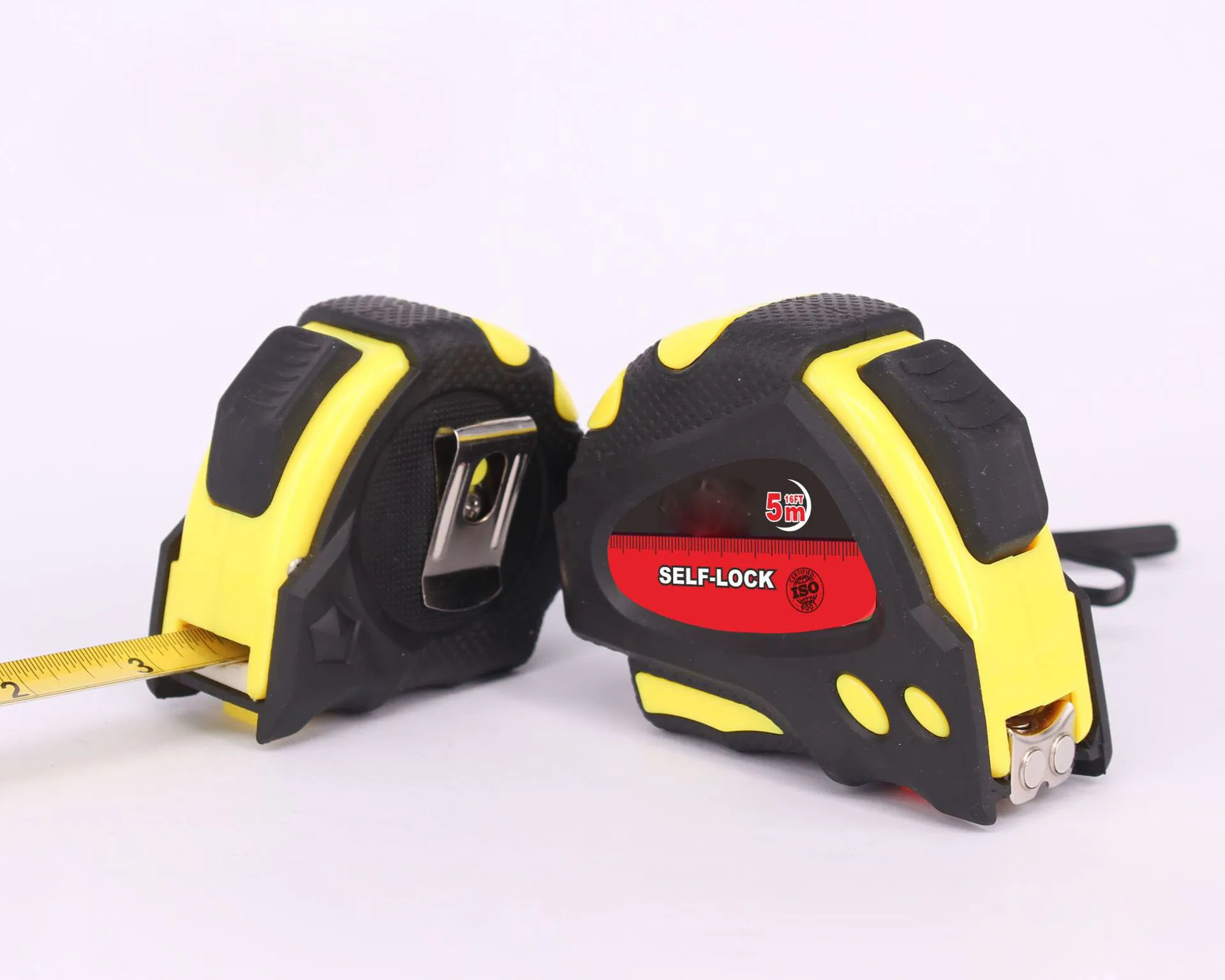 Manufacturers custom steel tape measure 5M thick leather case with high wear-resistant paint strip