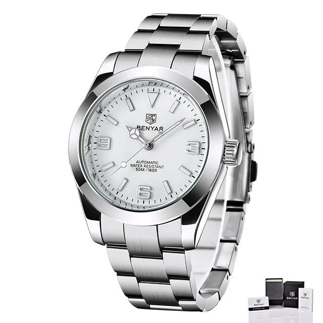 New Stainless Steel Automatic Men Watches Brand Waterproof Luxury Men Mechanical Wristwatch