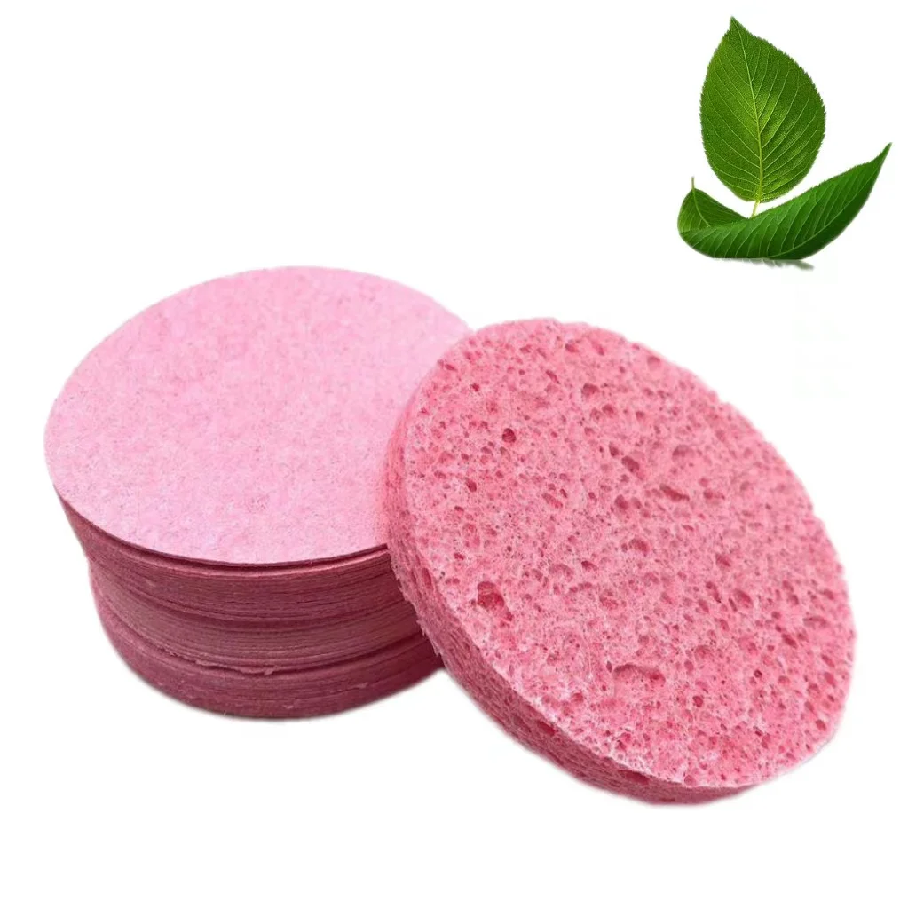 50 Count Compressed Facial Sponges Wood Pulp Cleaning Sponge for Facial Cleansing and Makeup Removal