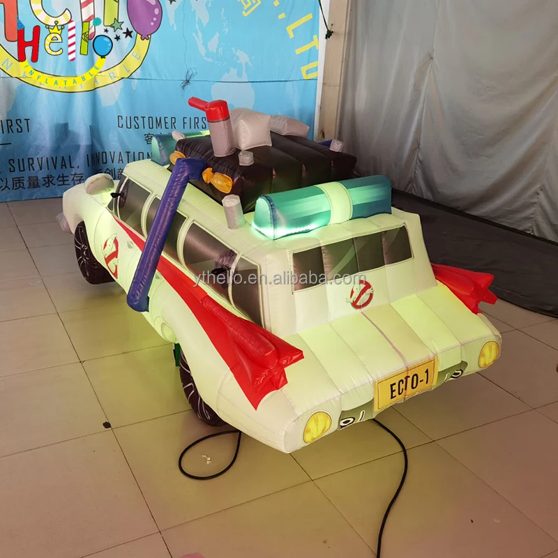 Funny carnival parade inflatable walking car Advertising police type inflatable cartoon car model costume with LED light