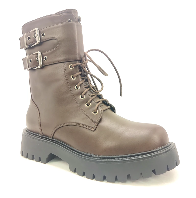 Customizable designer excellent quality women shoes ladies brown ankle boots