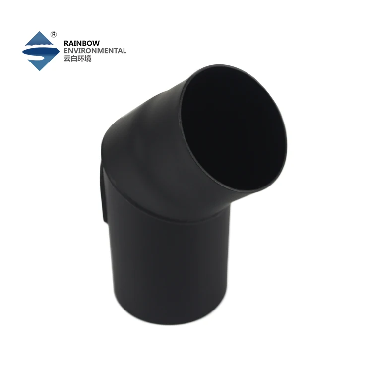 Customized black   carbon steel 45 degree elbow with cleaning door for wood stove  pipe