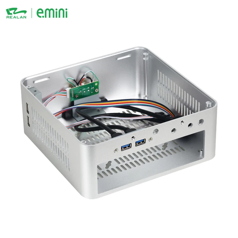 New Custom Design Computer Aluminium Desktop Slim Mini Itx Pc Case