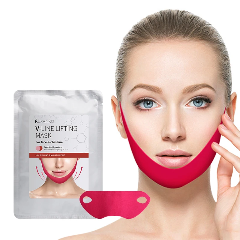 OEM Private Label V-Line Face Lift Firming Face Mask Double Chin Reducer Facial Muscle Lift Band Strap Mask Skin Care Products
