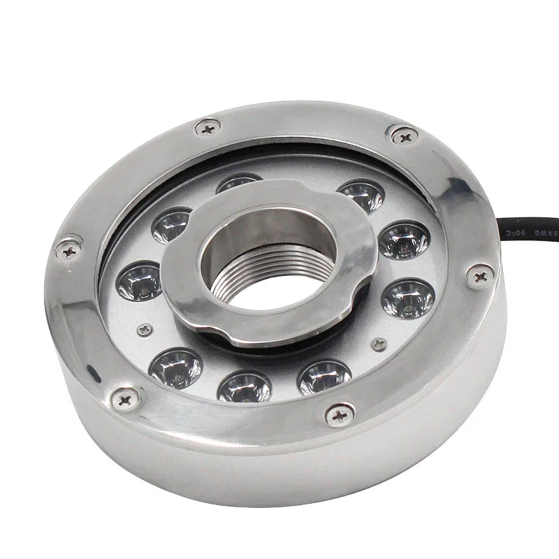 RGB 316L stainless steel led colored pool fountain lighting with 3 years warranty