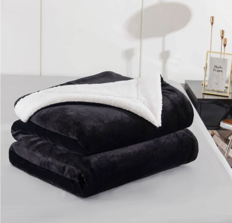 Wholesale Winter Soft Warm Coral Fleece Flannel Blankets Kids Adult Queen King Size Bed Spreads Bedspread Wool Warming Blanket