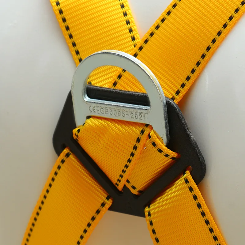 Outdoor High Altitude Work Fall Arrest Safety Harness, European-Style Safety Belt with Buffering and Fall Prevention