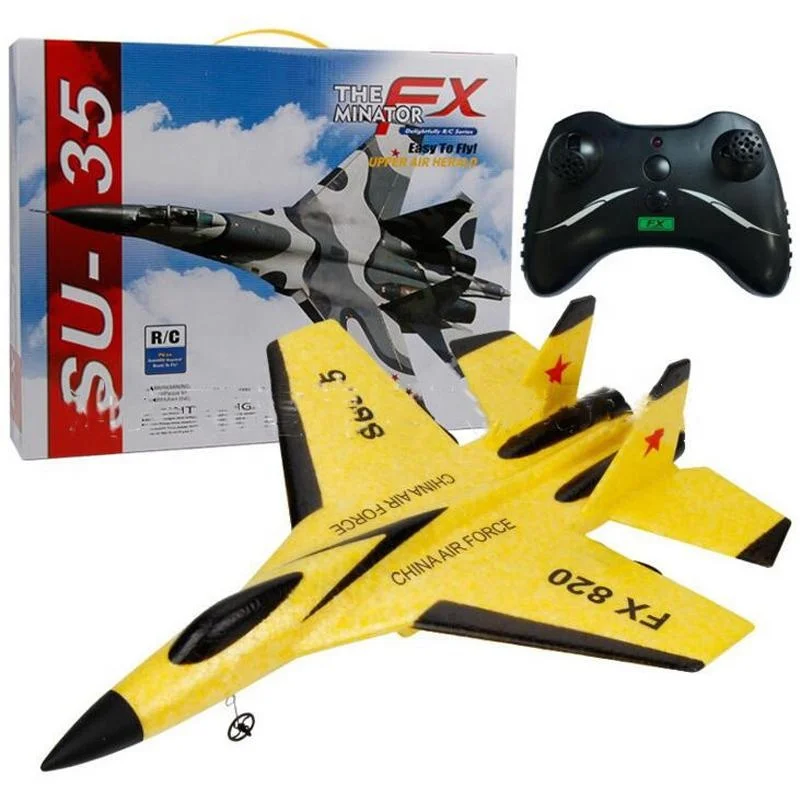 Amiqi Fx820 2.4G 2Ch Electric Aeroplan Remote Control Fighter Plane Flying Toys Fighter Jet Plane Avion Control Remoto Airplane