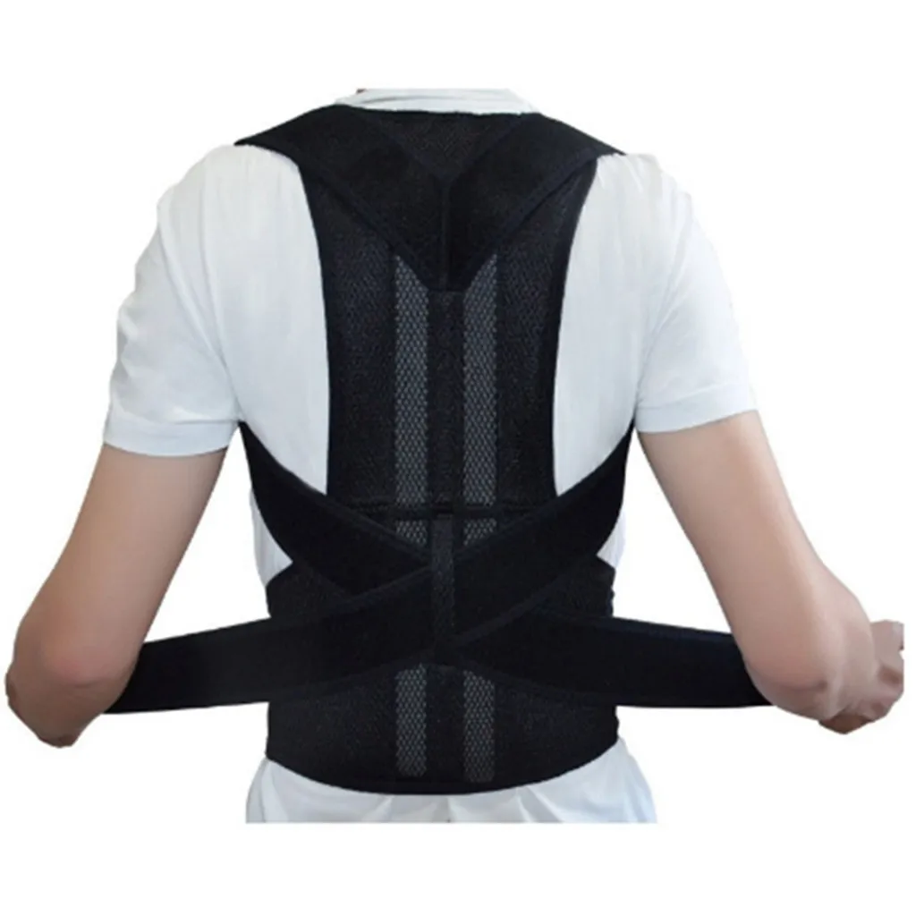 Wholesale Quality Back Posture Corrector Shoulder Lumbar Brace , Neoprene Breathable Back Support Belt with Aluminium Back Bar