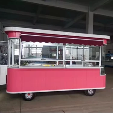 Hot Selling Fully Enclosed Dining and Mobile Snack Cart Custom Contemporary Steel Structure for Outdoor Shop Use