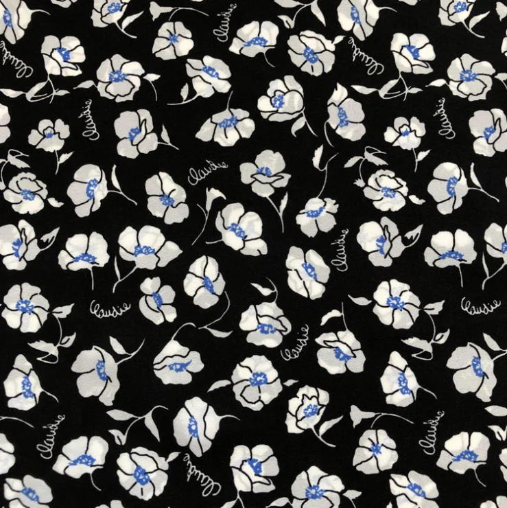 Шифоновая ткань с принтом Hyun Wind