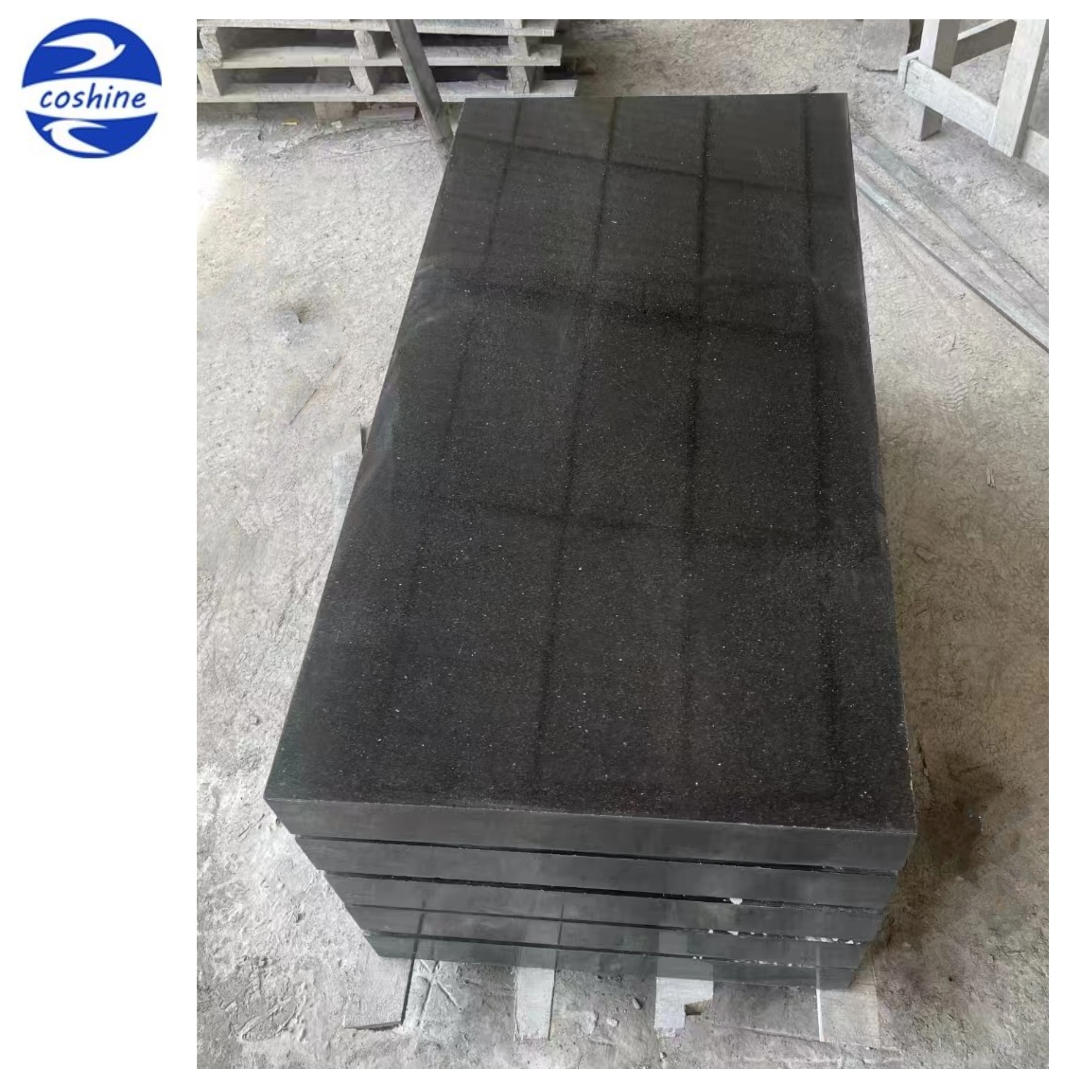 Natural Black Granite Polished Black Galaxy Granite Half Slabs Black Granite Stone For Countertops