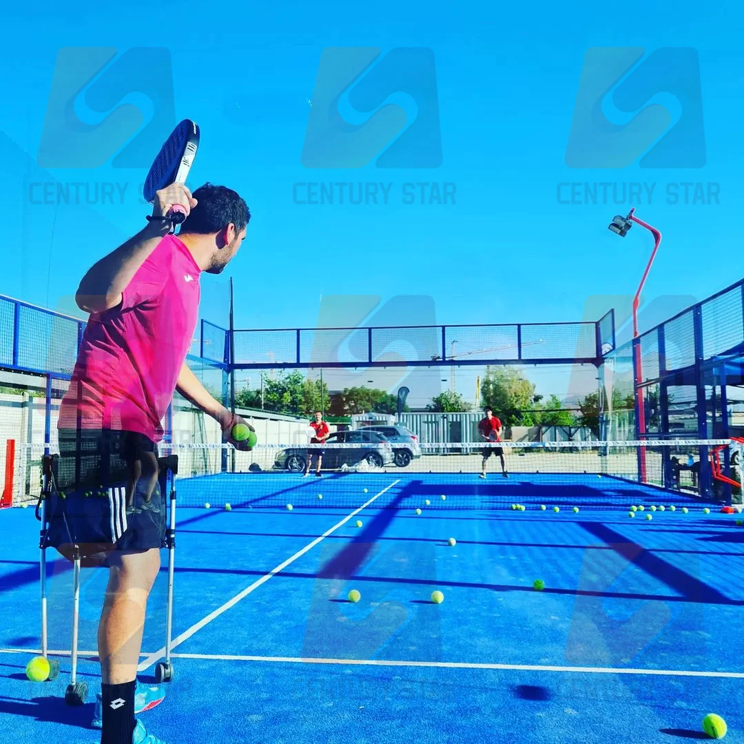 Complete Set Outdoor 12mm Tempered Glass Panoramic Padel Tennis Court Wall Building Construction Manufacturers Cost Tennis Court