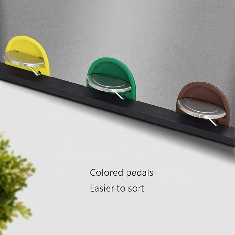 Indoor 3 Waste Classification Great Price Split Garbage and Recycle Bin Combo High Quality Recycling 3 Compartments All-season