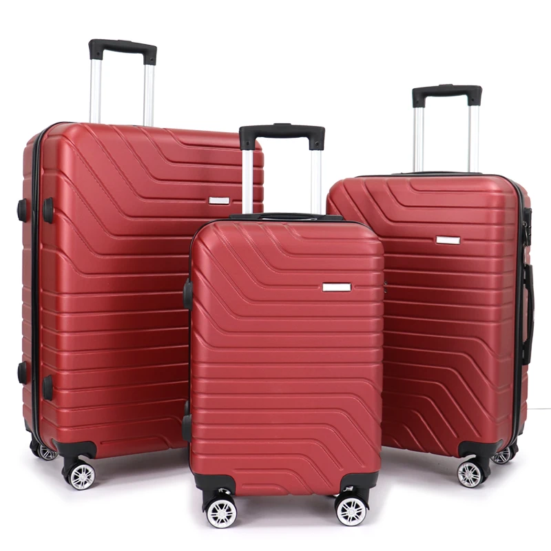 ABS luggage sets 20 24 28 inch 3 pieces travel trolley bags 4 wheel luggage suitcase