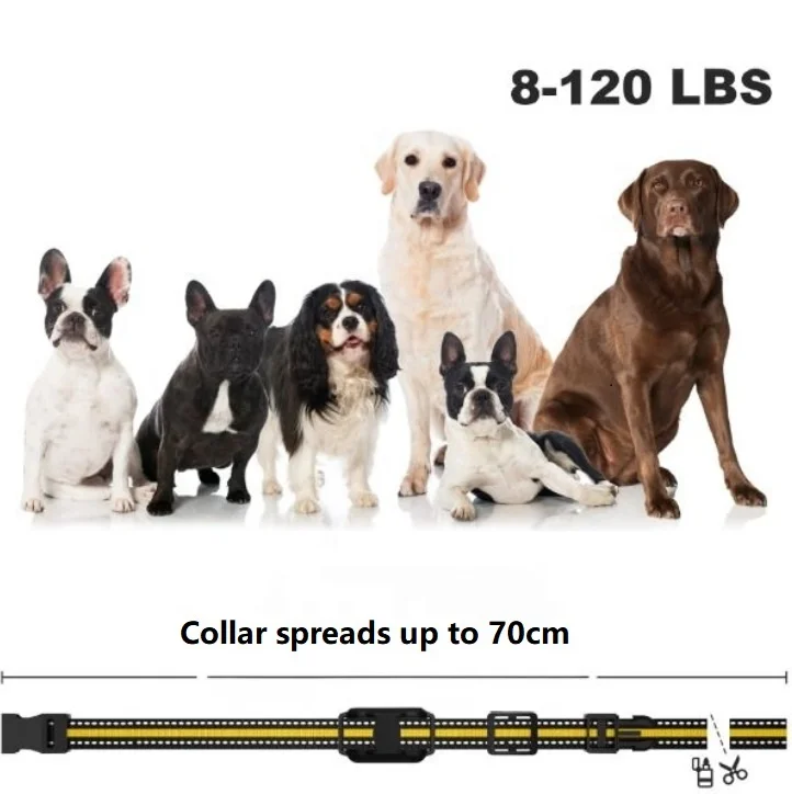 USMILEPET Dog Training Electric Shock Vibration Waterproof Pet Collar 800m Remote Control Anti Barking Stop Barker For Dog Train
