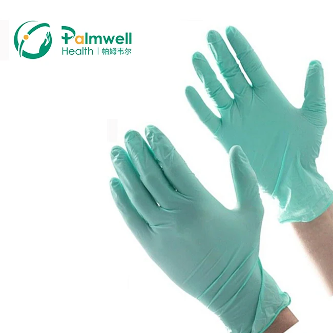 Biodegradable nitrile gloves powder free food grade nitrile medical exam gloves