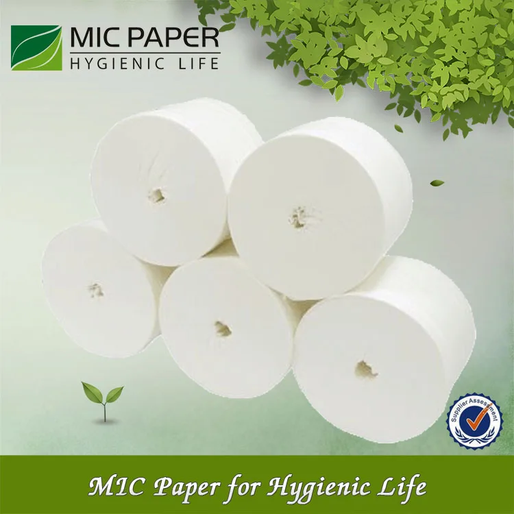 Factory High Quality Tissue Paper Manufacturers Custom Size Coreless Roll Papersoft Tissue Coreless Tissue PSD for Bathroom