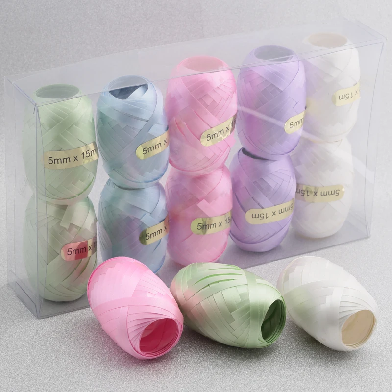 Hot Solid Color material Curling Ribbon Egg