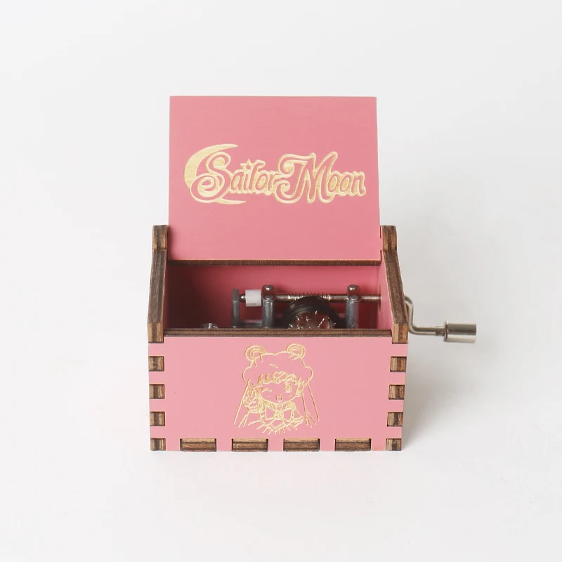 Small Cute Hand Crank Wooden Music Box Birthday/Christmas/Anniversary/Valentines Day for Lover, Girlfriend, Daughter, Mom