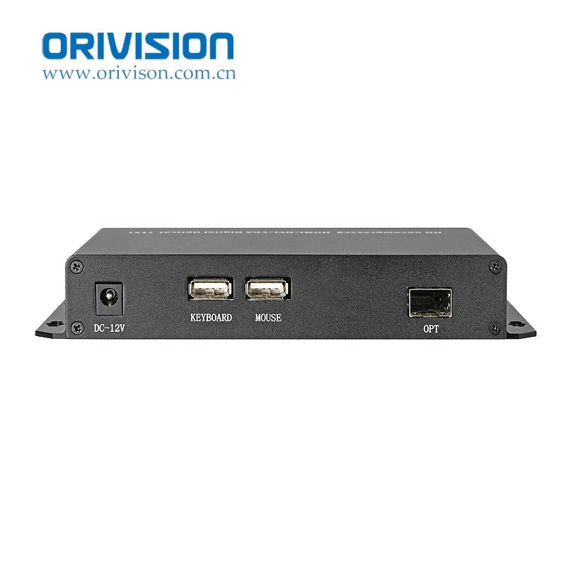 PC Signal DVI Audio to Fiber Video Converter 1080P KVM Video Extender with USB