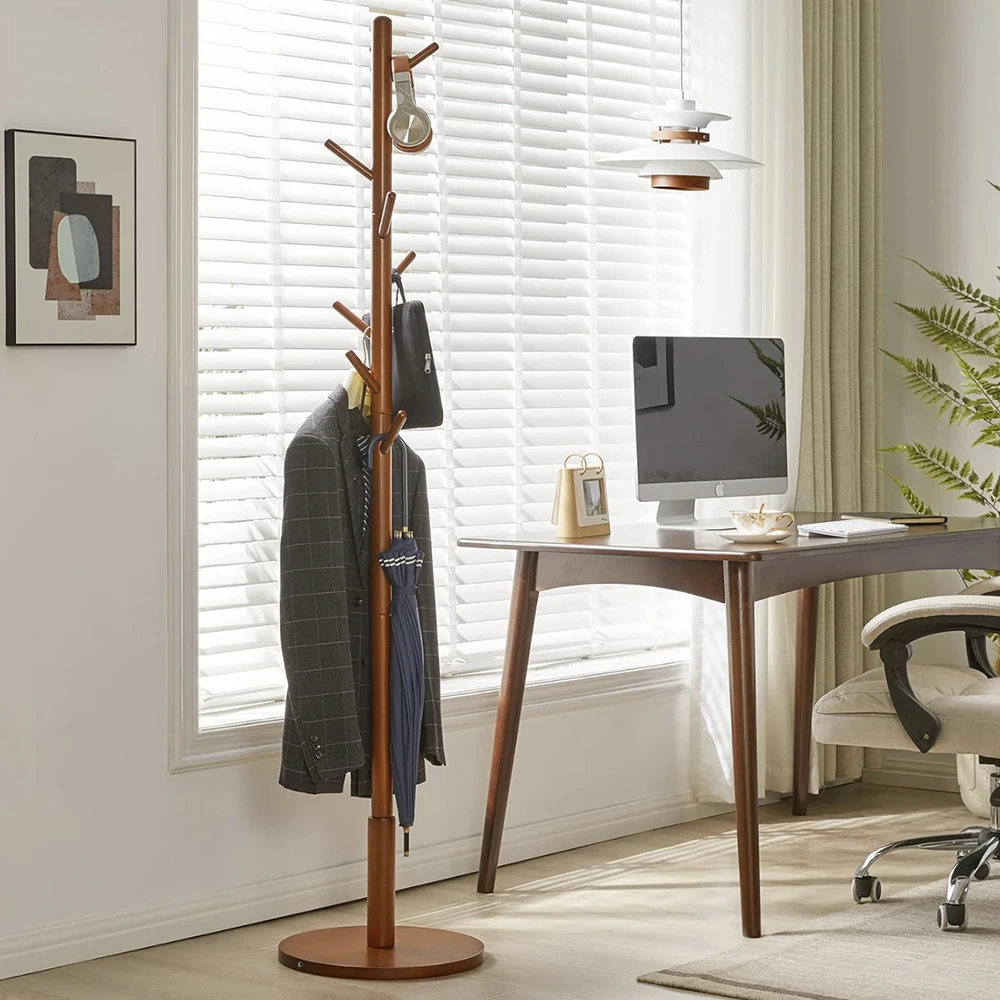 Modern living room furniture - Cheap vertical clothes hangers bag hangers wooden Stand standing Coat rack