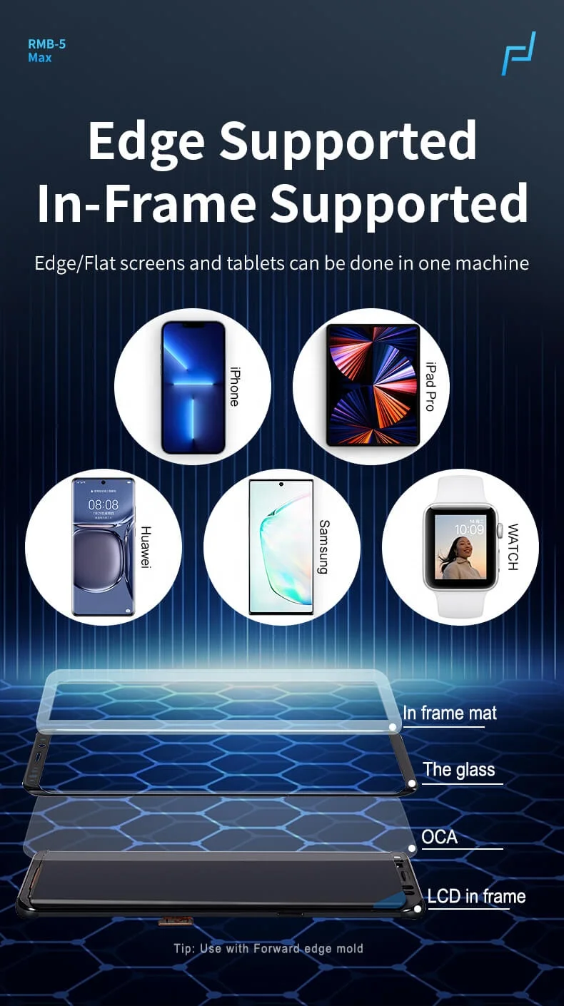 FORWARD NEW RMB-5 Max OCA Vacuum Lamination Machine Auto Pressure Adjustment For i phone Huawei Samsung LCD Screen Replacement