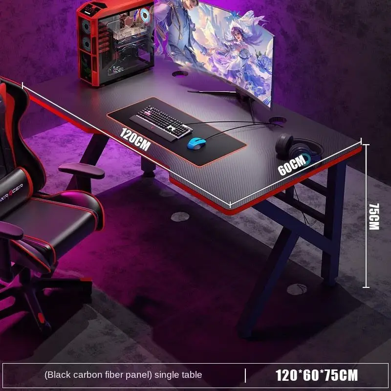Multifunction Computer Pc Gaming Desk Gaming Table E-Sports Racing Table with Cup Holder Headphone Hook