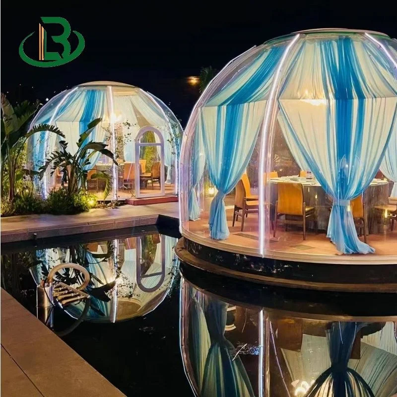 Transparent luxury outdoor bubble room foldable Prefabricated star room outdoor polycarbonate sheet room with skylights