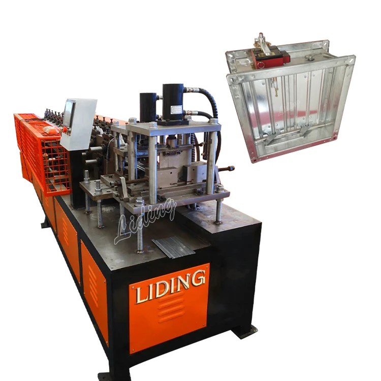 Professional Auto Galvanized Steel Fire Damper Blade  Machine adjustable width fire damper making machine