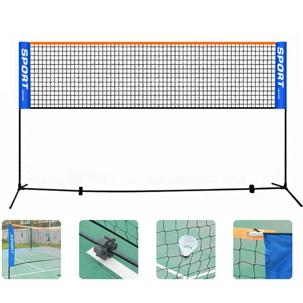 Badminton Net Portable Foldable Sport Training Tennis Mesh Volleyball Bracket