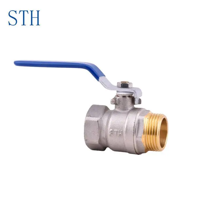 Brass BALL VALVE with High Quality Iron Handle Female x Male Thread in CW617N