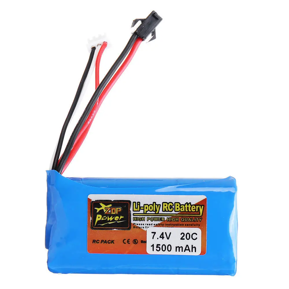 Airplane model  battery A product ZOP1500Mah 7.4V20C Ship car gun RC battery