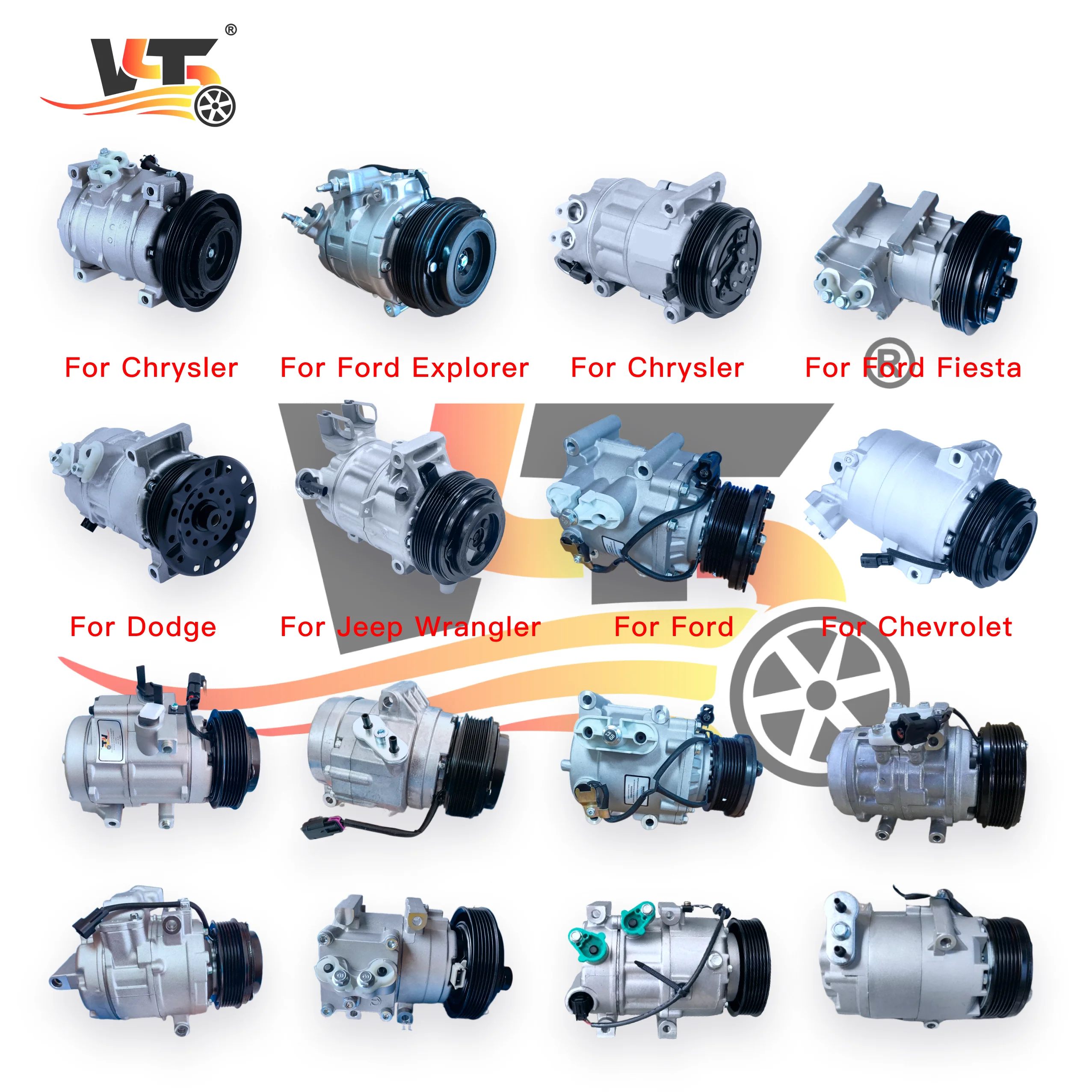 New AC Compressor For Ford Ranger Pickup For Mazda BT50 UC9M-19D629-BB AB39-19D629-BB 1715092 1715093 UC9M19D629BB AB3919D629BB